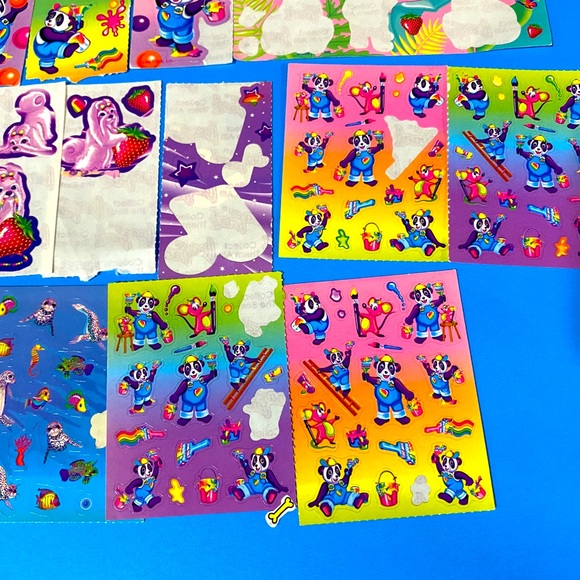 LISA FRANK VINTAGE FANTASTIC WORLD CHARACTERS STICKER COLLECTION & STICKER BOOK - Picture 3 of 16